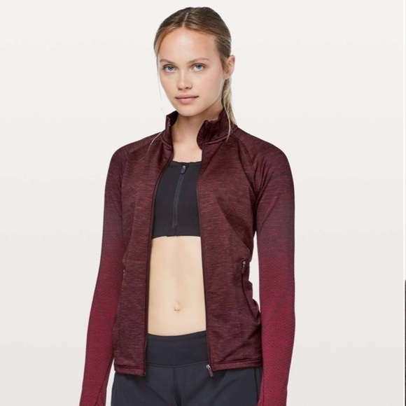 lululemon athletica Jackets & Blazers - Lululemon sz 10 Ready To Run Jacket *Evanescent
Star Ruby / Black Satin VGUC